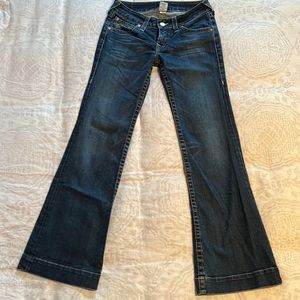 Classic True Religion low cut bell bottom jeans